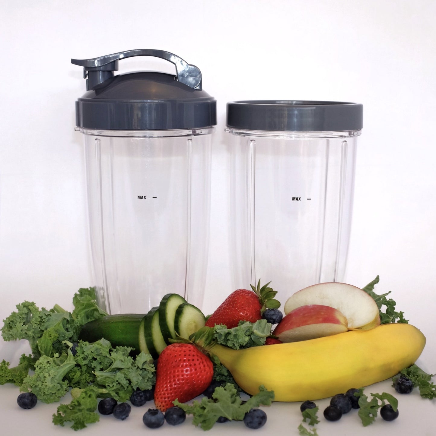 FOUR (4) Cups for NUTRIBULLET 32 oz. Tall with Flip Top & Li