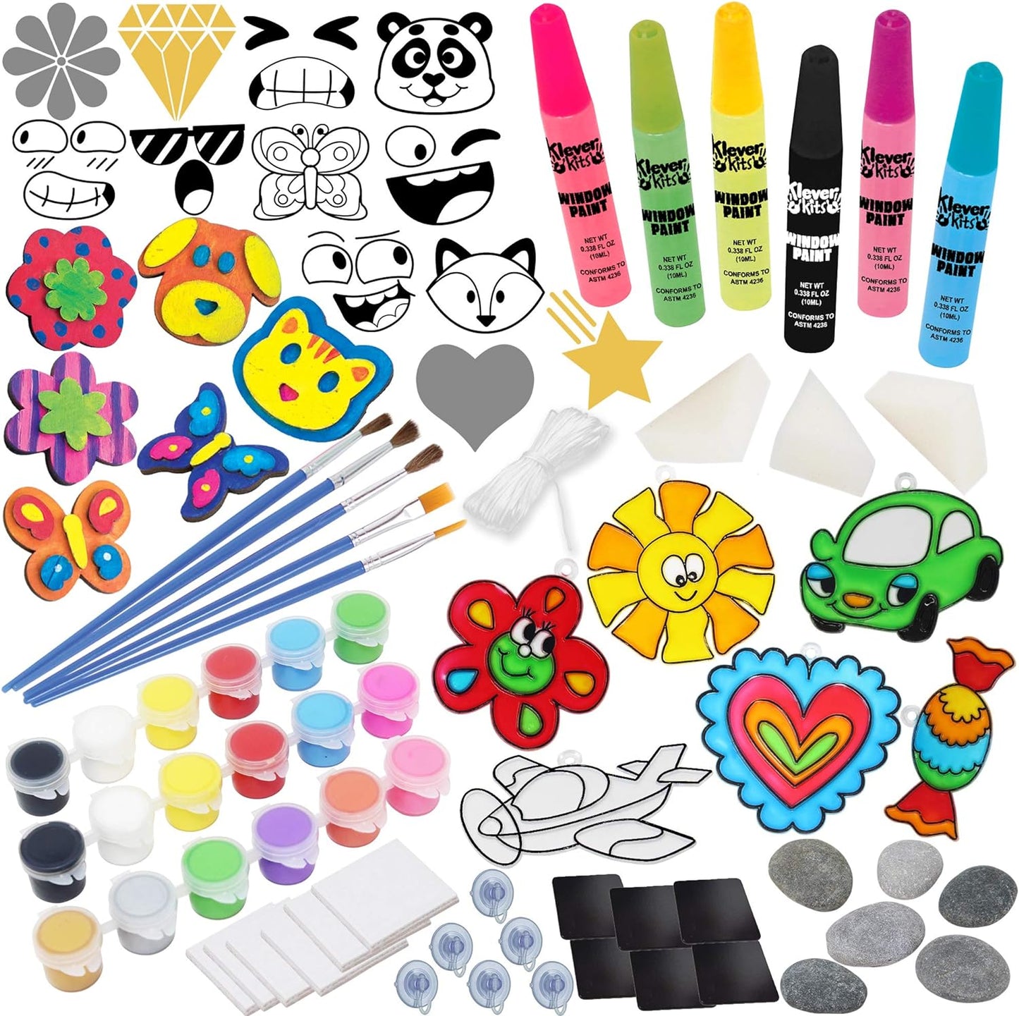 JOYIN 62 Pcs Arts and Craft Supplies for Kids - Painting Gift, Birthday Parties and Family Crafts
