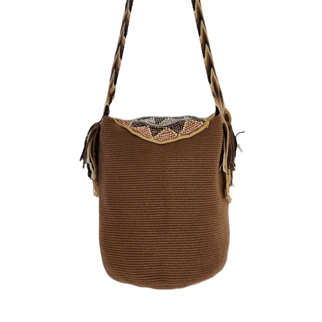 Wayuu Backpack with cover 100% Colombian Handmade, Artisanal Product, Travel backpack, Beach Crossbody Unique Design, Variety of Colors