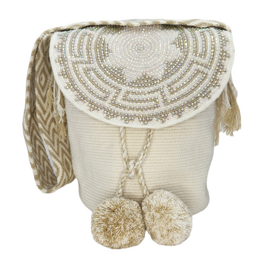 Wayuu Backpack with cover 100% Colombian Handmade, Artisanal Product, Travel backpack, Beach Crossbody Unique Design, Variety of Colors