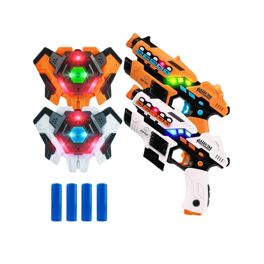USA Toyz Rechargeable Laser Tag Game - 2pk Laser Tag Set with Guns and Vests.