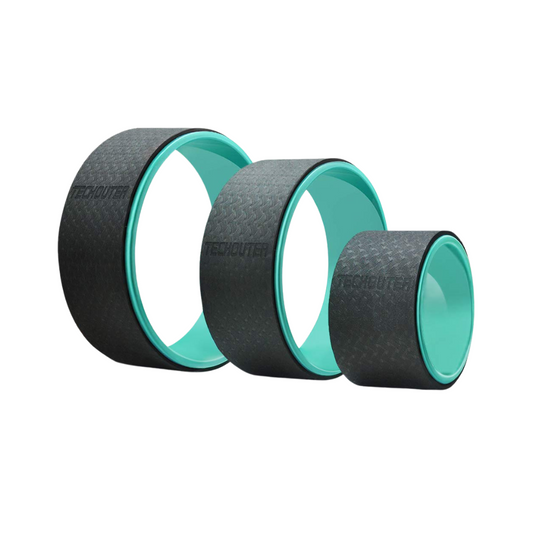 Yoga Wheel Set 3pack, Back Roller for Muscle Relaxation, Stretching Back Wheel for Pain Relief, Back Pain, Messages, Cracking and Popping, Yoga Circle for Challenging Poses,Black+Green