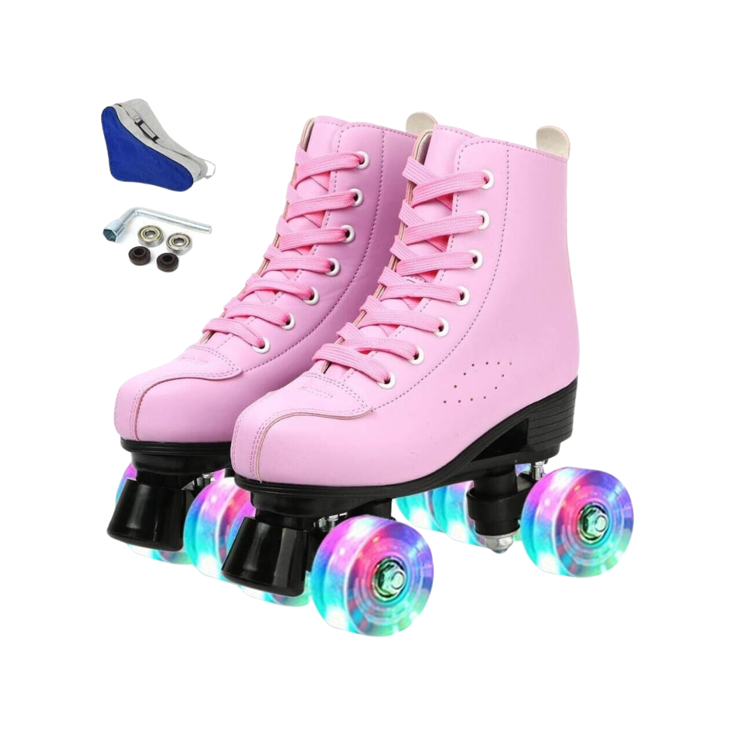YYW Roller Skates for Women Men, High Top PU Leather Size 11 W - 9.5 M