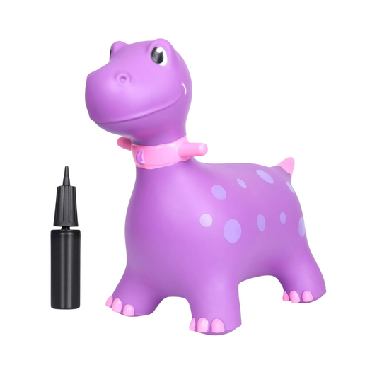 AOLIGE Dinosaur Bouncy Horse Hopper Ride On Animal Toys-Purple