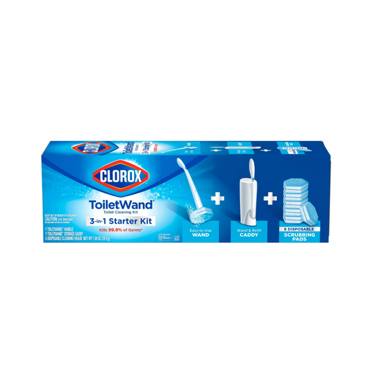 Clorox Original Cleaning System, ToiletWand, Storage Caddy, 6 Refill Heads