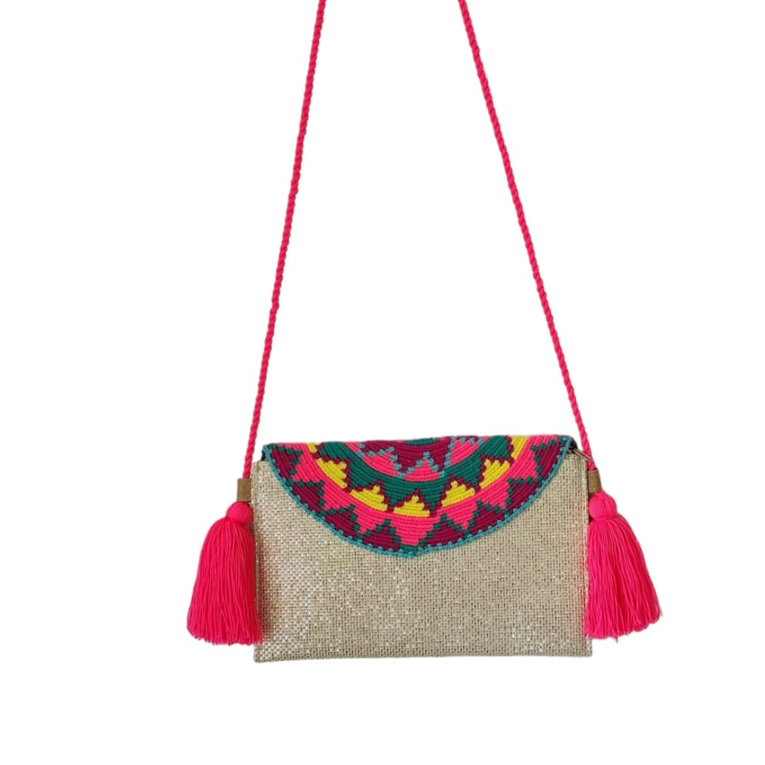 Wayuu wallet type envelope 100% Colombian handmade, casual wallet Unique design