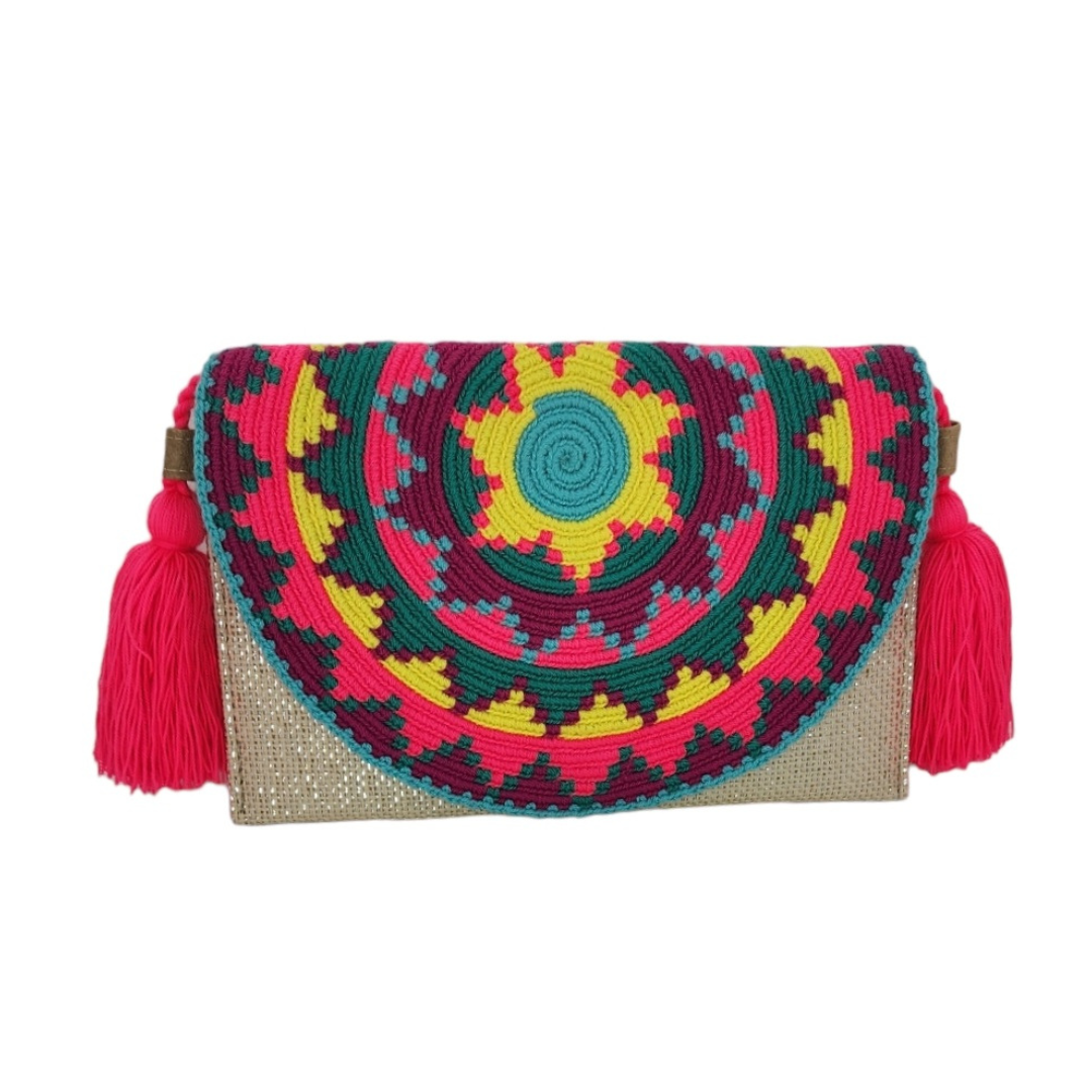 Wayuu wallet type envelope 100% Colombian handmade, casual wallet Unique design