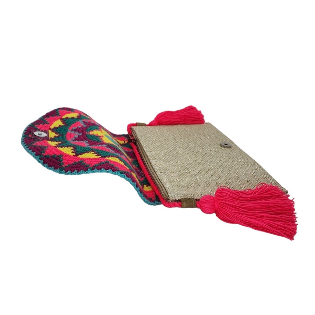 Wayuu wallet type envelope 100% Colombian handmade, casual wallet Unique design