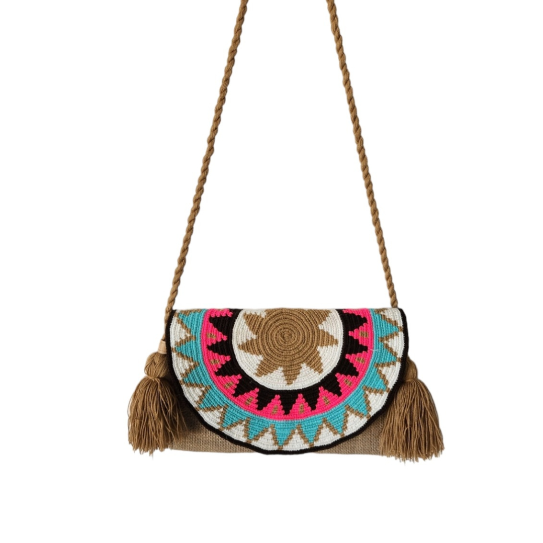 Wayuu wallet type envelope 100% Colombian handmade, casual wallet Unique design