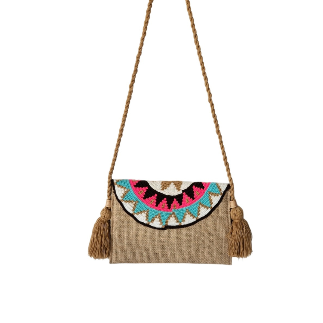 Wayuu wallet type envelope 100% Colombian handmade, casual wallet Unique design