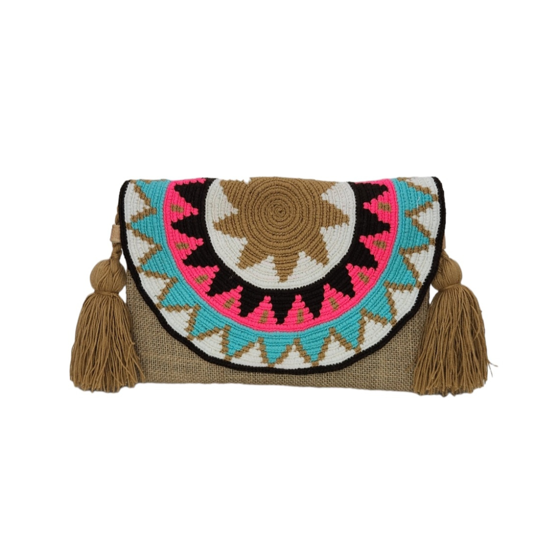 Wayuu wallet type envelope 100% Colombian handmade, casual wallet Unique design