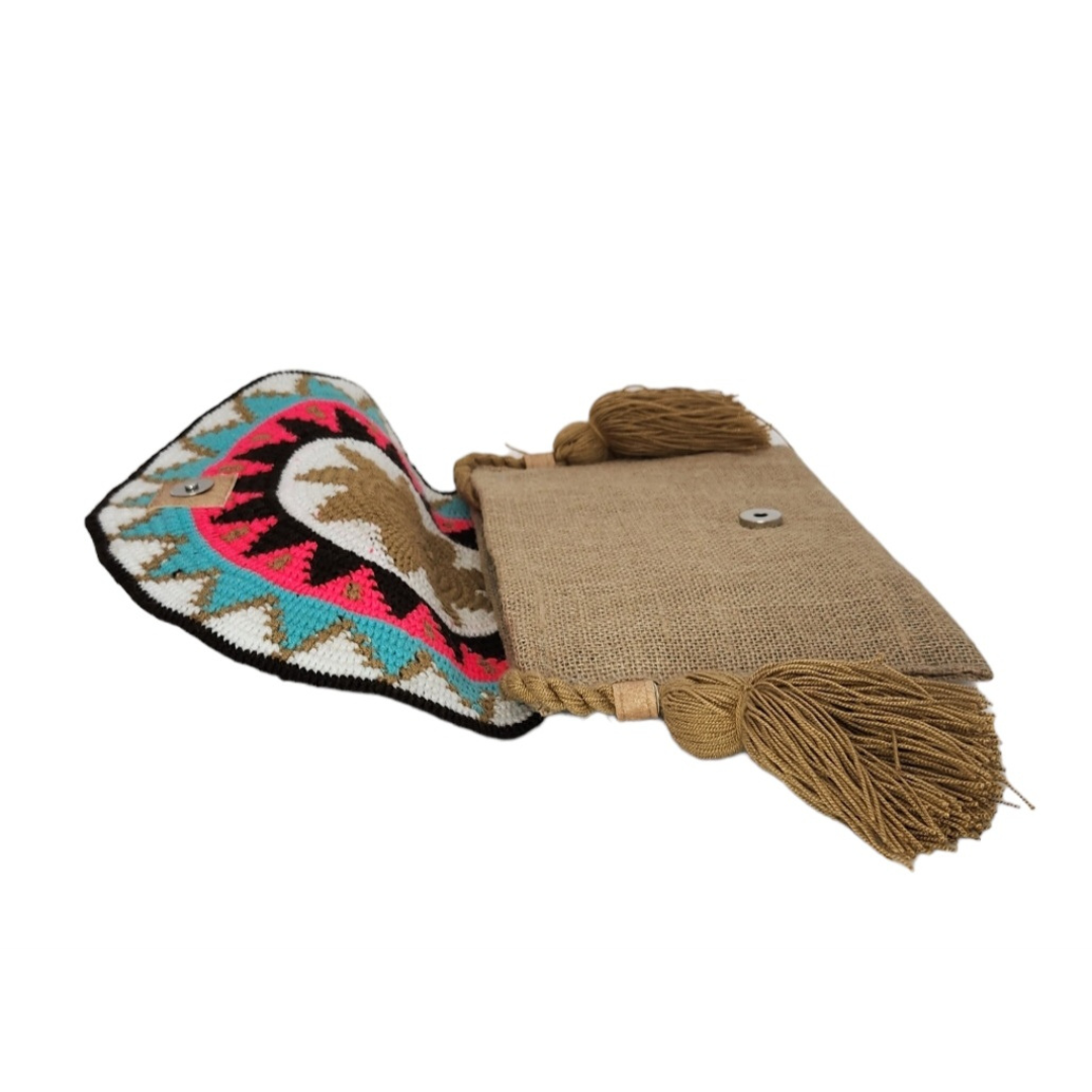 Wayuu wallet type envelope 100% Colombian handmade, casual wallet Unique design