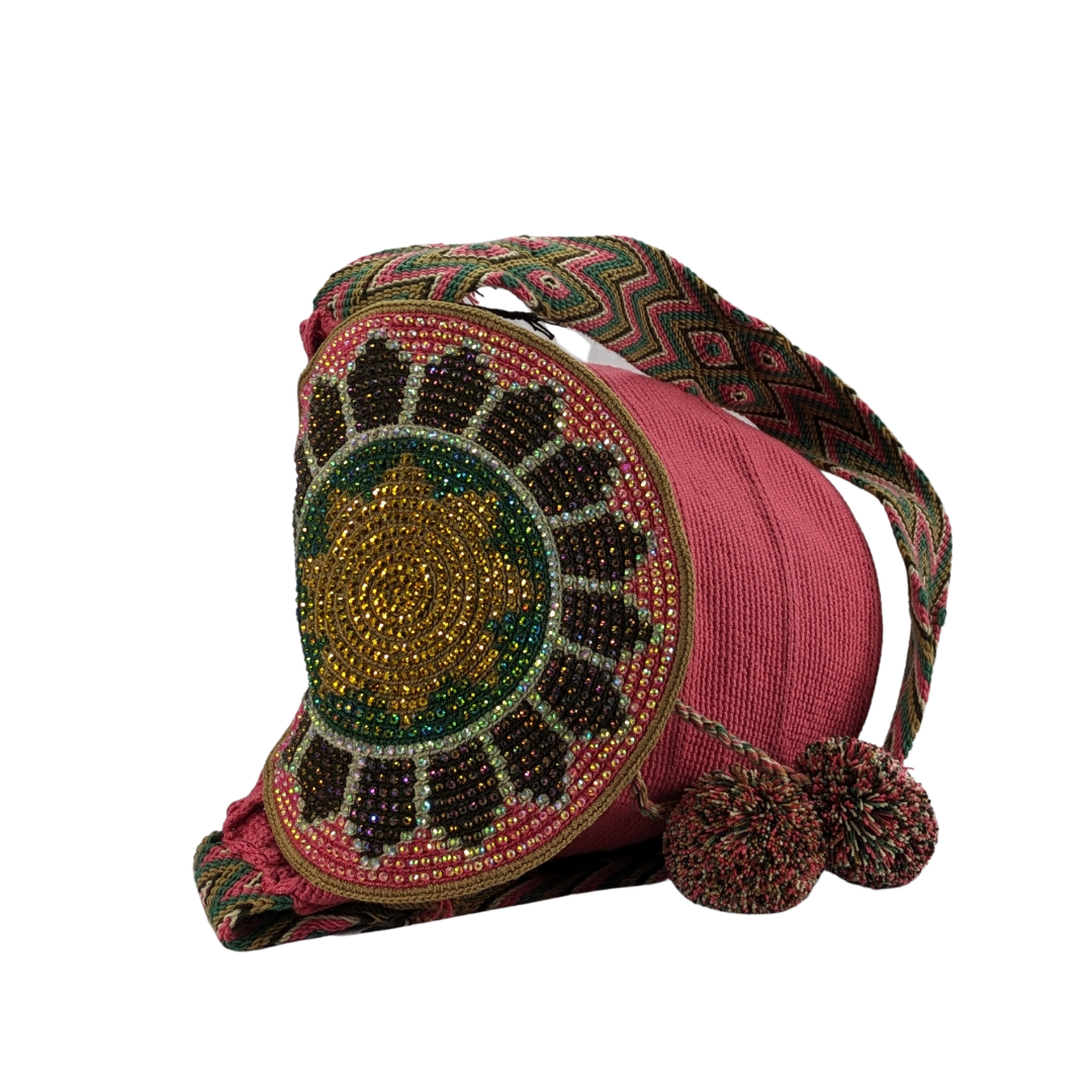 Wayuu Backpack with cover 100% Colombian Handmade, Artisanal Product, Travel backpack, Beach Crossbody Unique Design, Variety of Colors