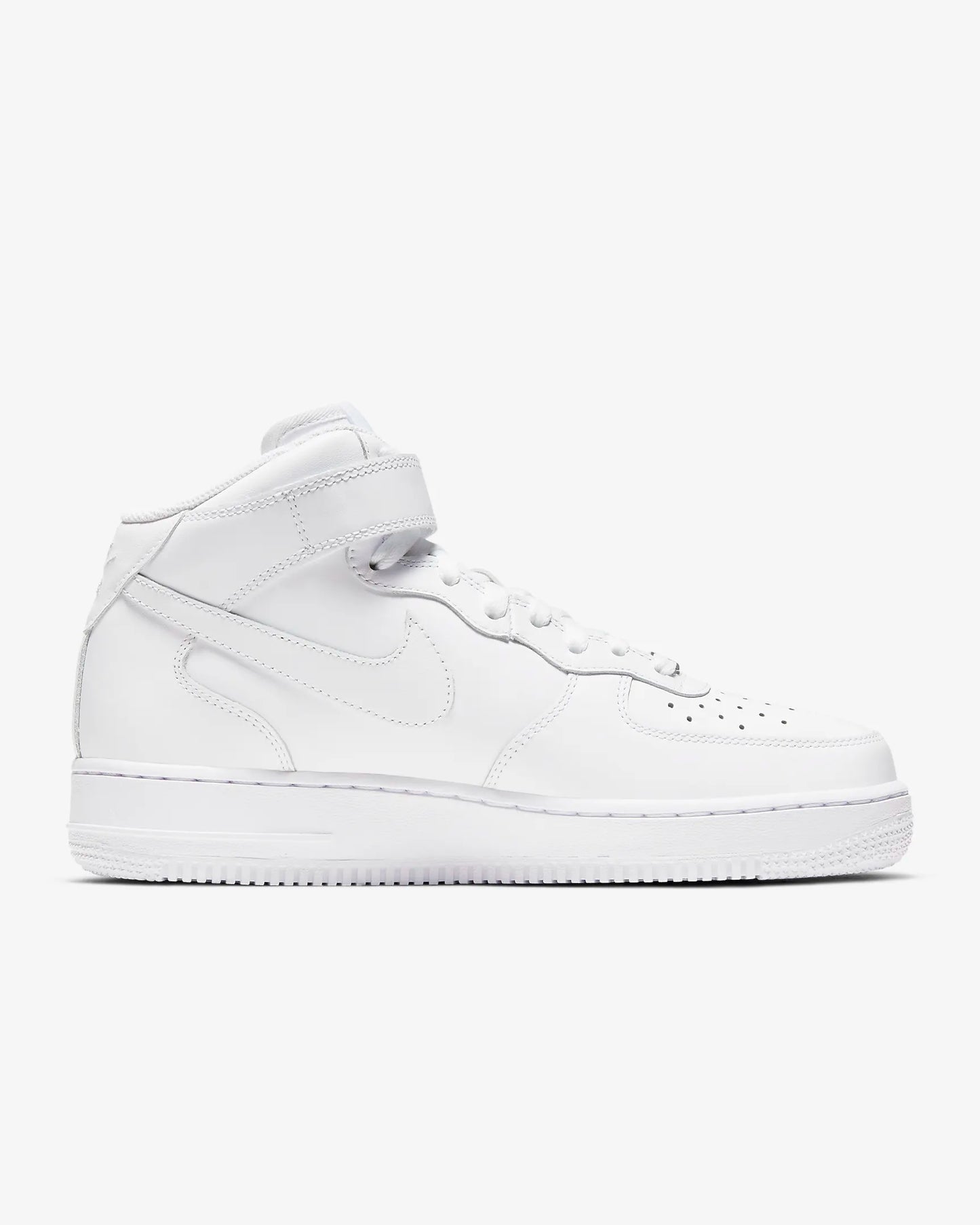 Nike Womens WMNS Air Force 1 '07 Mid DD9625 100 - Size 12W White/White-White