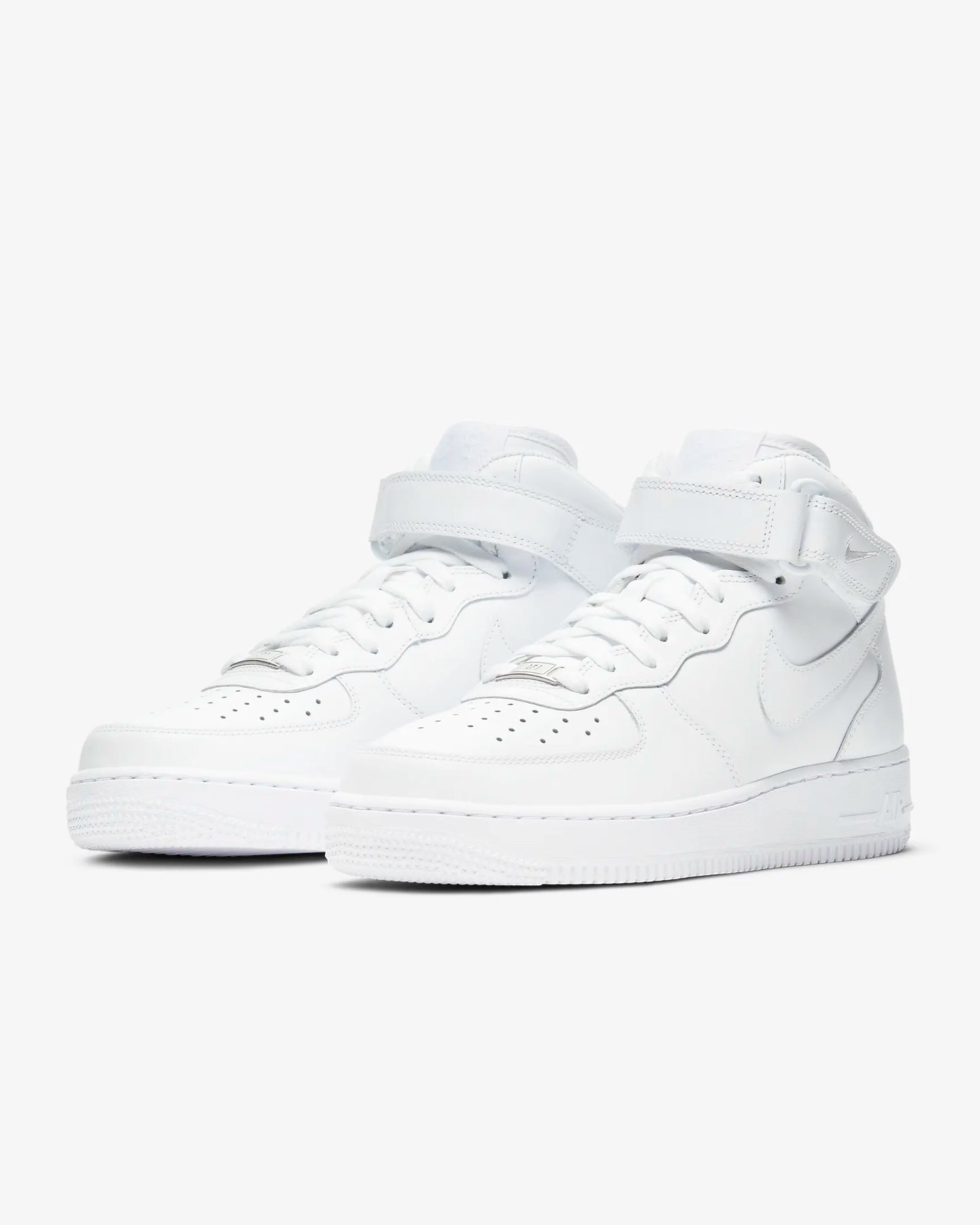 Nike Womens WMNS Air Force 1 '07 Mid DD9625 100 - Size 12W White/White-White