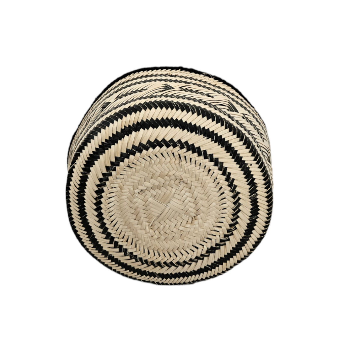 Wayuu Colombian Bag Mochila Women Handmade Basket Design Big Tassels Crossbody Medium Size