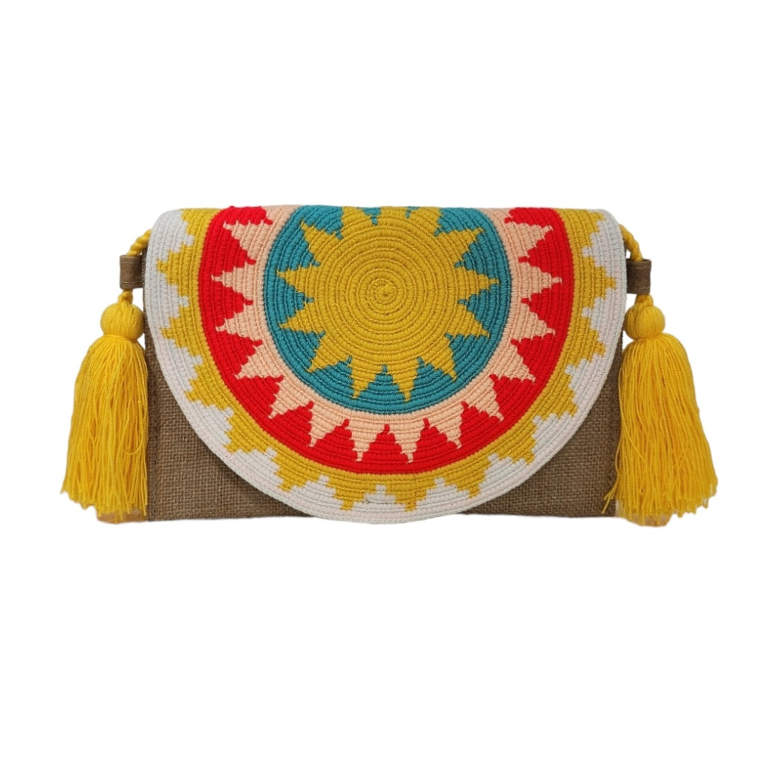 Wayuu wallet type envelope 100% Colombian handmade, casual wallet Unique design