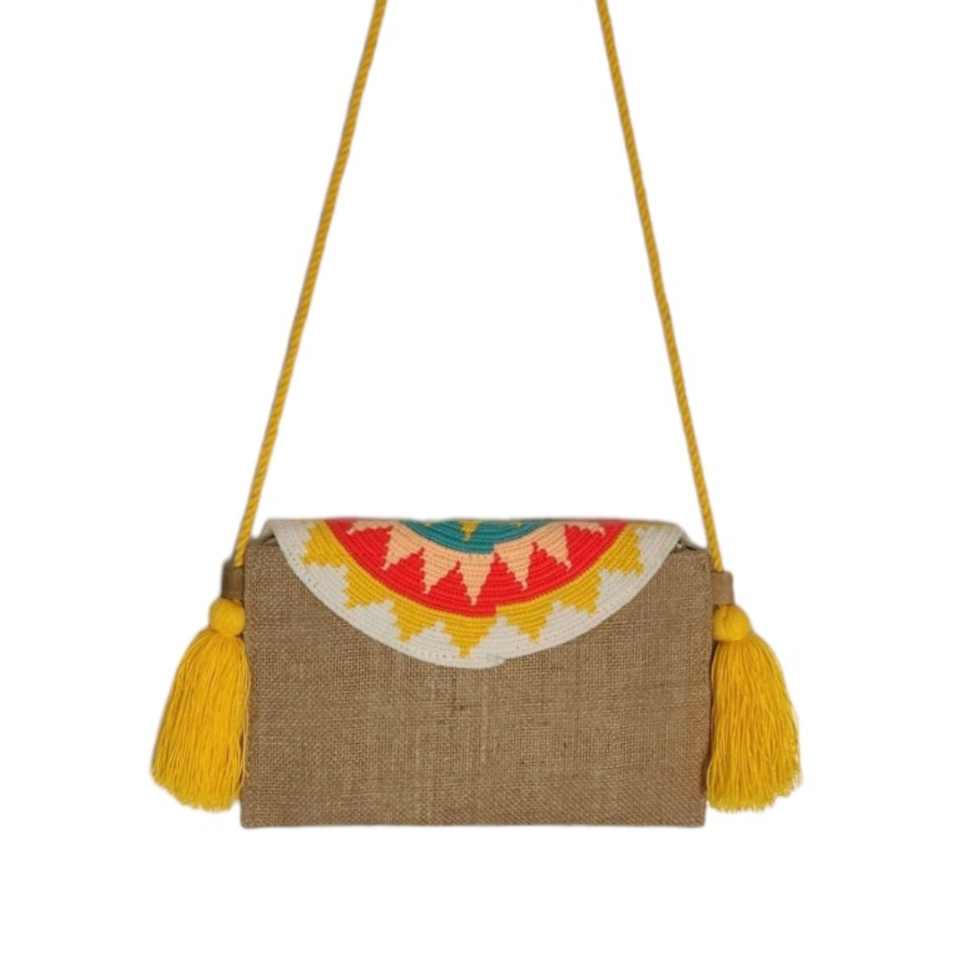 Wayuu wallet type envelope 100% Colombian handmade, casual wallet Unique design