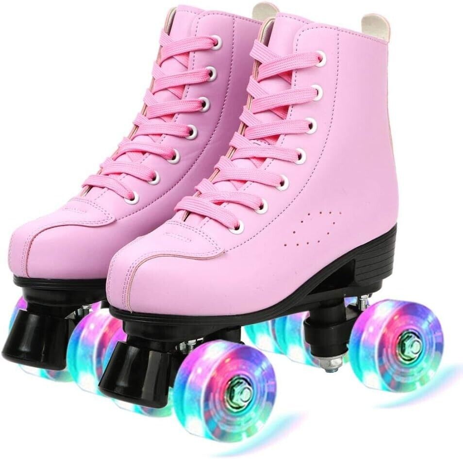 YYW Roller Skates for Women Men, High Top PU Leather Size 11 W - 9.5 M