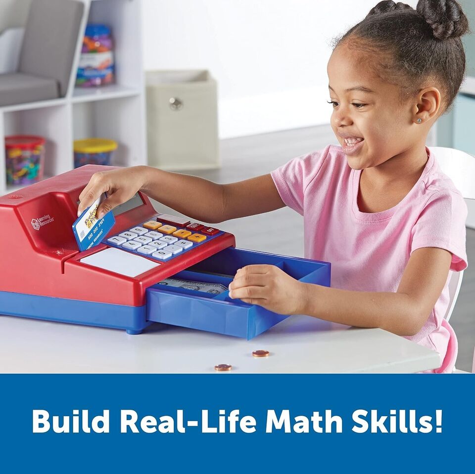 Learning Resources Pretend & Play Calculator Cash Register Math Skills Developer