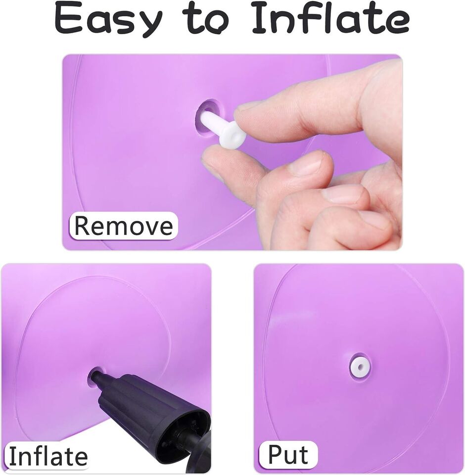 AOLIGE Dinosaur Bouncy Horse Hopper Ride On Animal Toys-Purple