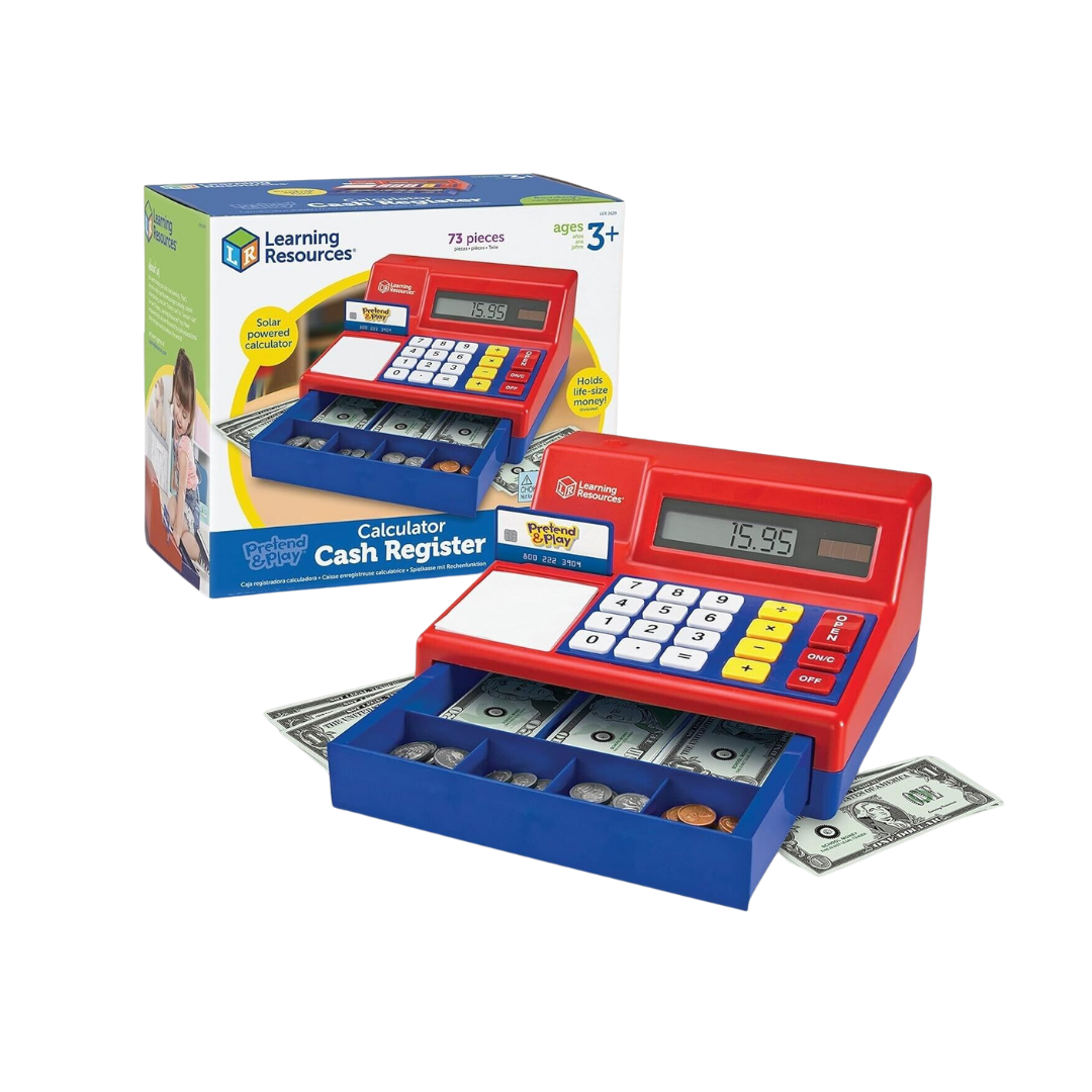 Learning Resources Pretend & Play Calculator Cash Register Math Skills Developer