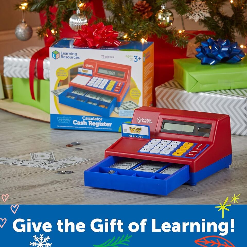 Learning Resources Pretend & Play Calculator Cash Register Math Skills Developer